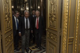 <p>Cebrián, González y García-Margallo a su llegada al foro 'Venezuela: una reflexión sobre el presente', en junio de este año.</p>