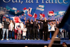 <p>Marine Le Pen en un mitin en el Zenith de París en 2012.</p>