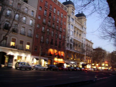 <p>Calle Serrano de Madrid.</p>