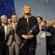 <p>Marine Le Pen, en la convención nacional en Lyon el pasado 5 de febrero.</p>