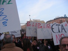 <p>Imagen de la manifestación del 13-E contra ETA</p>