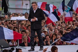 <p>Jean-Luc Mélenchon, en un mitin en Tolouse el pasado 16 de abril.</p>