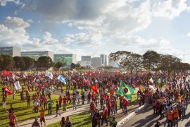 <p>Manifestación en Brasilia, convocada por la izquierda del país contra el presidente Temer. 24 de mayo de 2017.</p>