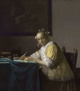 <p><em>Mujer escribiendo</em>, de Johannes Vermeer.</p>