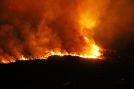 <p>Incendio en Cabo Silleiro (Pontevedra), en julio de 2016.</p>