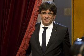 <p>Puigdemont entra al hemiciclo el pasado 26 de julio de 2017, día en que se aprobó la la reforma del Reglament del Parlament.</p>