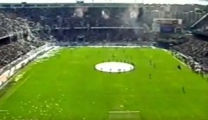 <p>Estadio Vicente Calderón durante la temporada 2000/01</p>