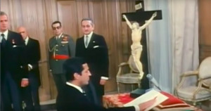 <p>Juramento de Adolfo Suárez como presidente del Gobierno.</p>