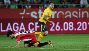 <p>Ángel Correa celebra el gol que anotó ante el Girona en el primer partido de Liga. </p>