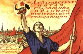 <p>Cartel soviético dedicado al quinto aniversario de la Revolución de Octubre (1922).</p>