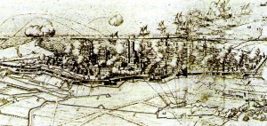 <p>Bombardeo de Barcelona sitiada por el duque de Berwick</p>