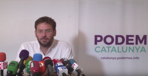 <p>Dante Fachín, exsecretario general de Podemos-Cataluña, durante una de sus últimas ruedas de prensa. 31 de octubre de 2017. </p>