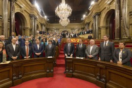 <p>Momentos finales de la votación de la DUI en el Parlament de Catalunya. 27 de octubre de 2017</p>