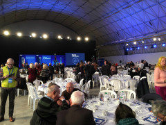 <p>Una imagen de la cena mitin organizada por el PP el 19 de diciembre, en Barcelona.</p>