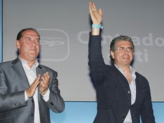 <p>Francisco Granados y José Carlos Boza presentando la candidatura del PP en Valdemoro, 2011. </p>