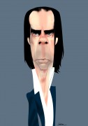 <p>Caricatura del músico Nick Cave</p>