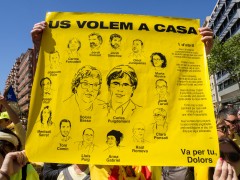 <p>Manifestación por los presos políticos en Barcelona. 15 de abril de 2018</p>