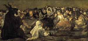 <p>Parte del cuadro de <em>El Aquelarre </em>de Francisco Goya. </p>