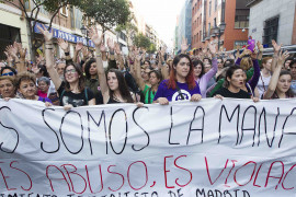 <p>Manifestación en Madrid, después de conocerse la sentencia del caso de <em>la manada</em>.</p>
