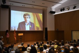 <p>Acto de presentación del nuevo partido de Carles Puigdemont, Crida Nacional.</p>