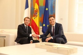 <p>Pedro Sánchez y Emmanuel Macron en La Moncloa.</p>