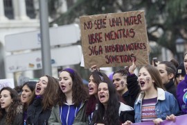 <p>Manifestación del 8 de marzo de 2018, en Madrid.</p>