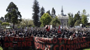 <p>Protestas en el campus de Berkeley en agosto de 2017.</p>