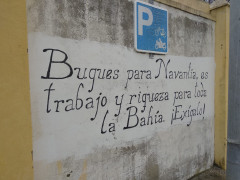 <p>Muro del párking del astillero Navantia en San Fernando, Cádiz. </p>
