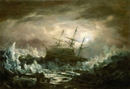 <p>'La peligrosa posición del HMS Terror del capitán Back en las regiones árticas en el verano de 1837'</p>