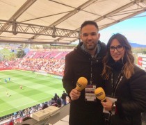 <p>Sara Giménez antes del Girona - Espanyol, del 6 de abril.</p>