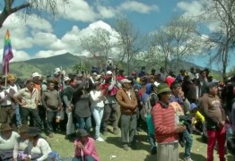 <p>Indígenas de Ecuador, en una protesta contra Lenín Moreno. </p>