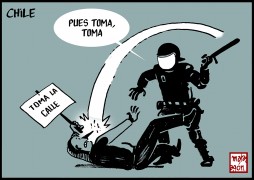 <p>Represión policial en Chile</p>