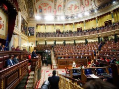 <p>Pedro Sánchez toma la palabra en la tercera jornada de la Sesión de Investidura.</p>