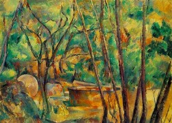 <p><em>La Meule et citerne en sous-bois</em>, de Paul Cézanne.</p>