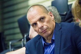 <p>Yanis Varoufakis en una asamblea extraordinaria de Barcelona en Comú en 2016.</p>