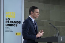 <p>Pedro Sánchez, en la rueda de prensa telemática donde ha anunciado un paquete de medidas económicas. </p>