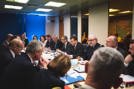 <p>Reunión de Macron con el Consejo de Defensa, el pasado 4 de marzo.  </p>