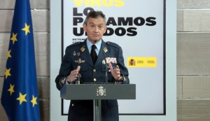 <p>El Jefe del Estado Mayor de Defensa, Miguel Ángel Villarroya, comparece para actualizar la situación respecto al Covid-19</p>