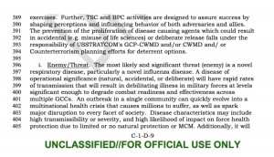 <p>Plan de la Sección del USNORTHCOM (Comando Norte de EE. UU.) 3560: la gripe pandémica y la respuesta ante las enfermedades infecciosas</p>