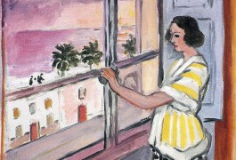 <p>Joven mujer en un la ventana, crepúsculo. Henri Matisse, 1921. Imagen recortada.</p>