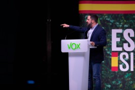 <p>Santiago Abascal en un acto de Vox en Castellón</p>