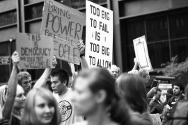 <p>Manifestantes de Occupy Wall Street en el Libery Park (New York).</p>
<p> </p>