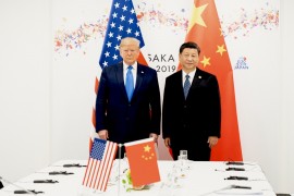 <p>Donald Trump se reúne con Xi Jinping, el presidente de la República Popular de China, con motivo del G-20 (2019).</p>