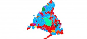 <p>Mapa de los resultados de las elecciones municipales de 2019 en la Comunidad de Madrid.</p>