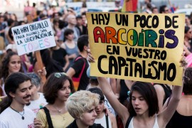 <p>Participantes en la manifestación del Orgullo Crítico 2018 en Madrid. </p>