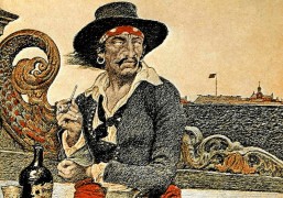 <p>El capitán William Kidd representado en una pintura de Howard Pyle de 1902.</p>