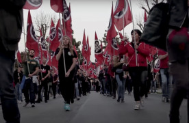 <p>Desfile de la organización neofascista CasaPound en L' Aquila (Italia,2017).</p>
