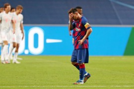 <p>Leo Messi durante el 2-8 contra el Bayern de Múnich. </p>