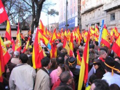 <p>Marcha convocada por el PP contra la política antiterrorista del Ejecutivo de Zapatero en 2007.</p>