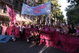 <p>Manifestación a favor de los derechos de las personas transexuales, en Buenos Aires. </p>